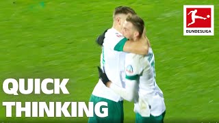 Werder Bremen tricks the Goalkeeper! Niclas Füllkrug’s quick thinking leads to goal