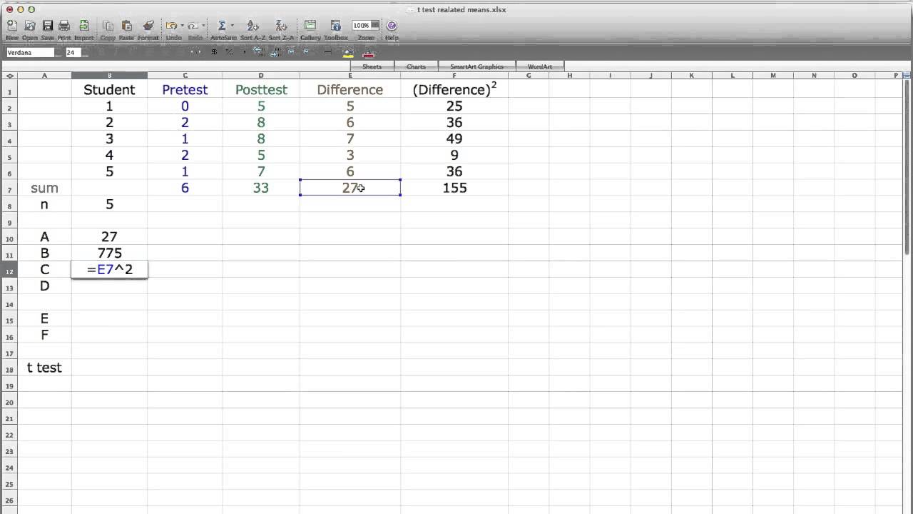 how-to-use-excel-to-calculate-t-test-of-dependent-groups-repeated