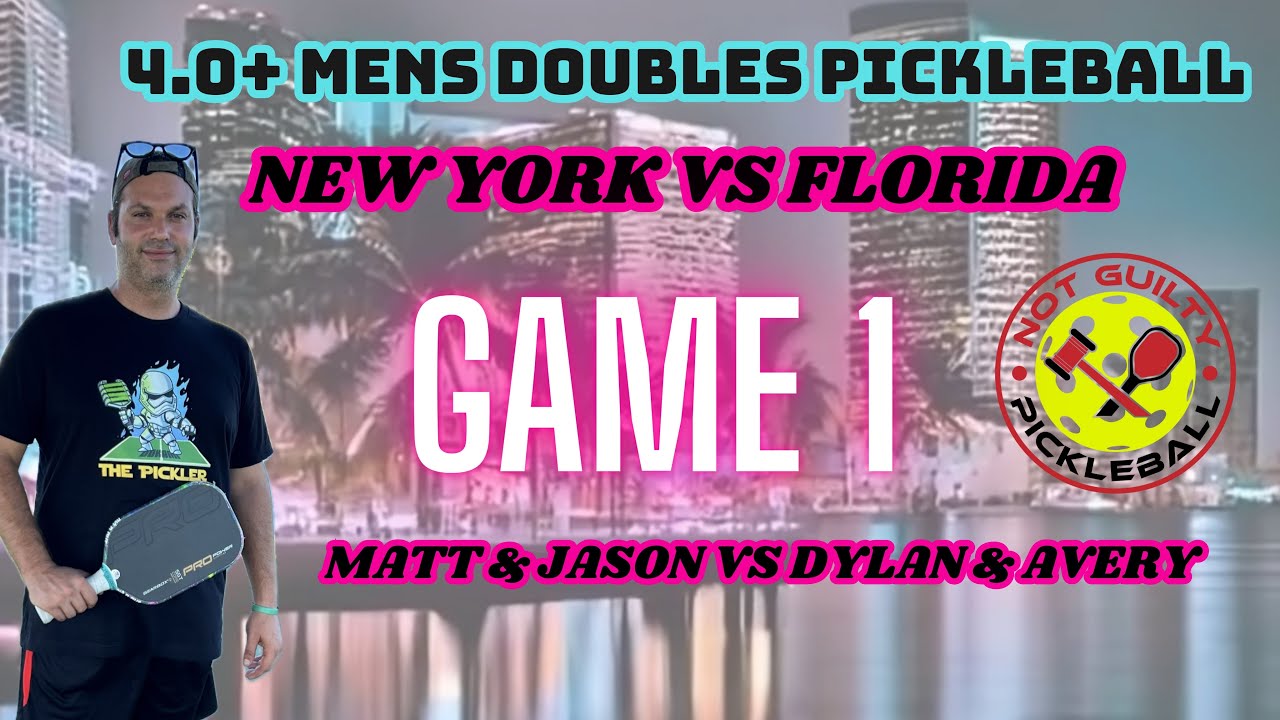 4.0 Mens Doubles Pickleball | Matt & Jason vs Dylan & Avery | CityPickle West Palm Beach | Game 1
