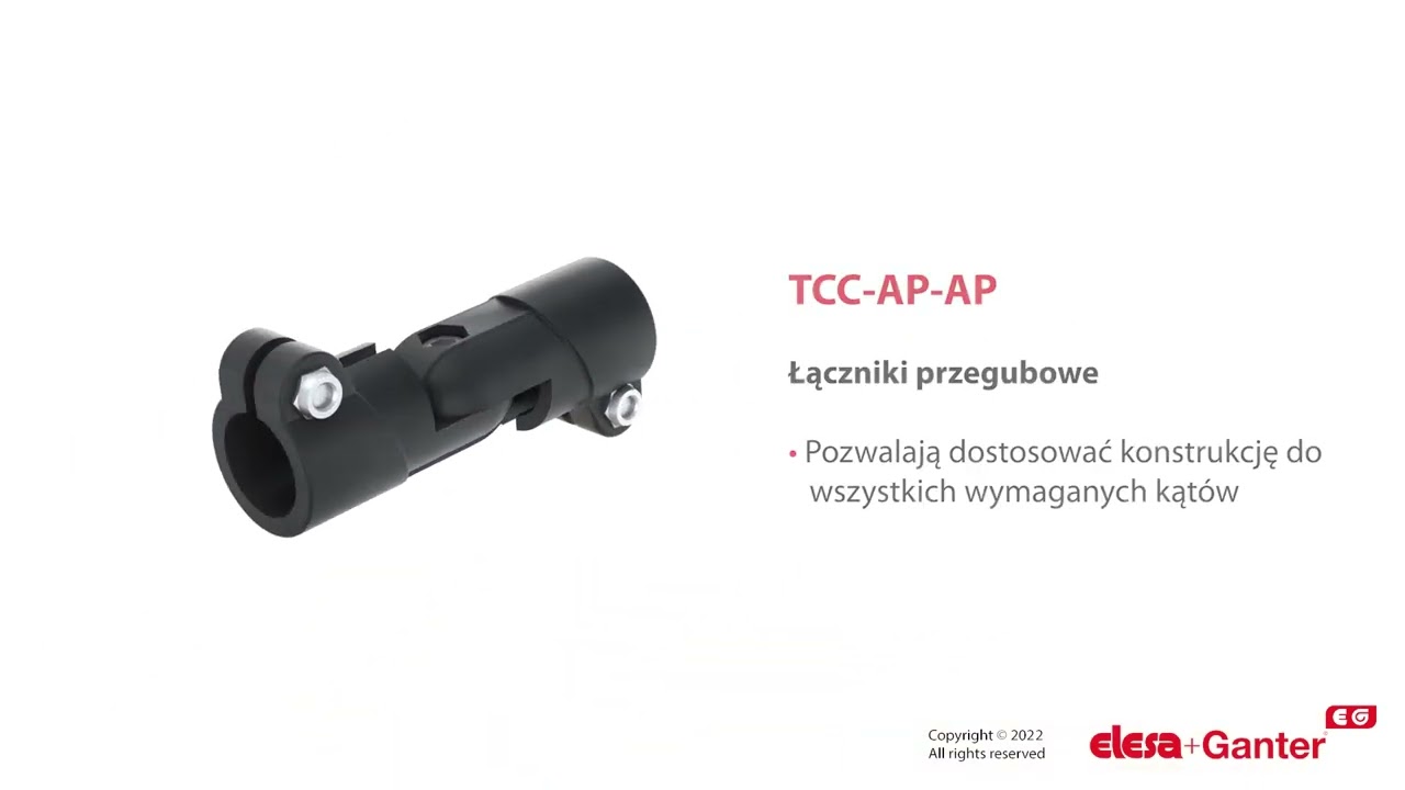 TCC Łączniki do profili rurowych z technopolimeru video