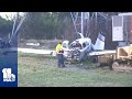 Crews safely lower plane to ground after crash