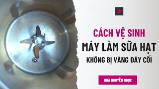 Cách vệ sinh máy làm sữa hạt không bị vàng đáy cối và bám mùi