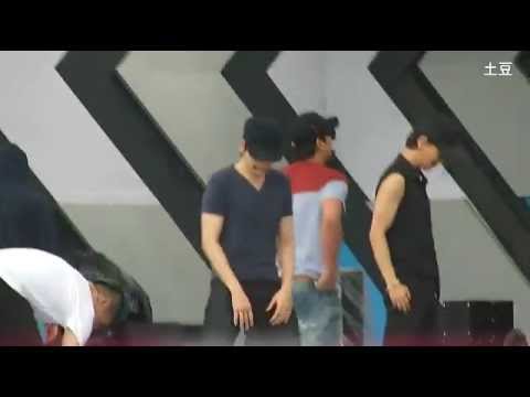120813 Super Junior SPY rehearsal in Sokcho (kyuhyun focus)