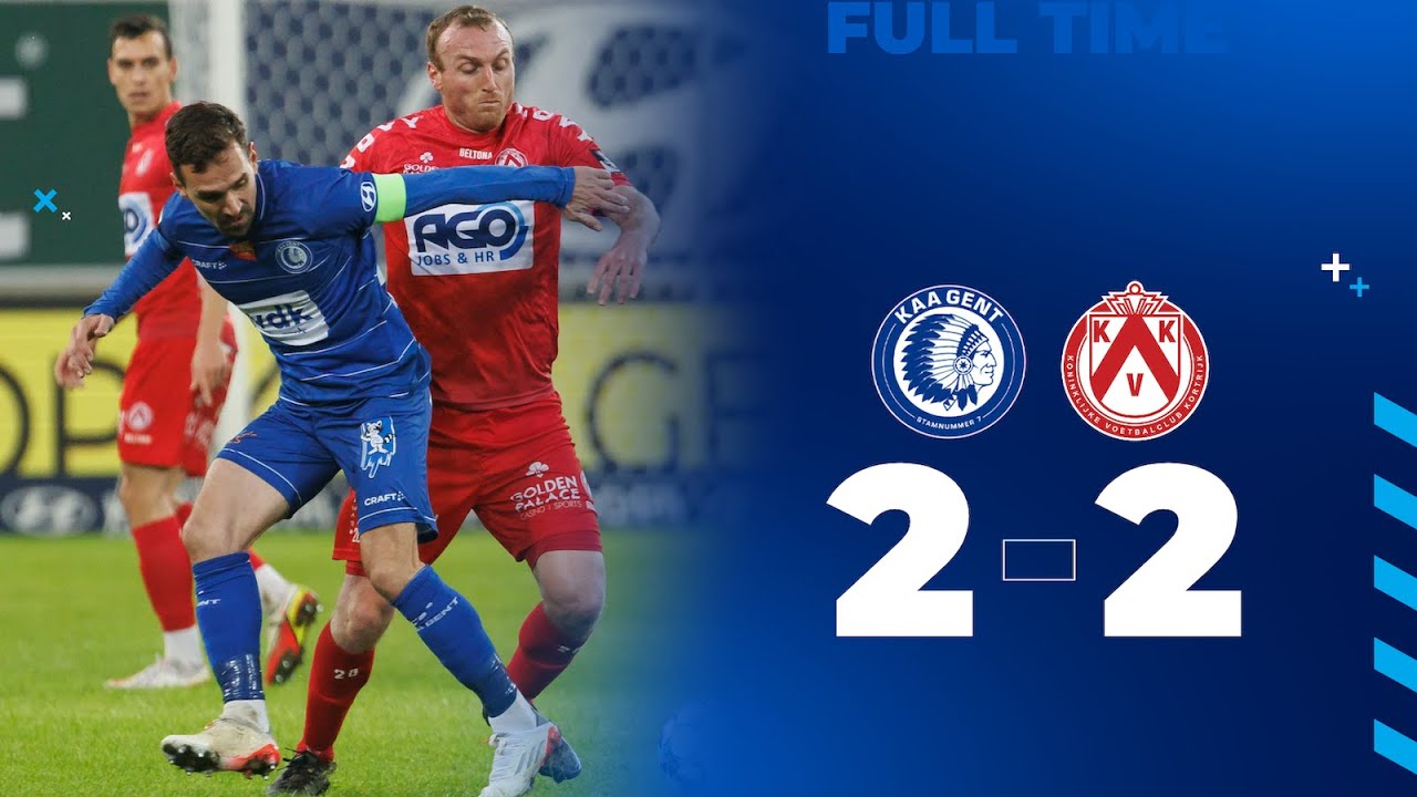 KAA Gent - KV Kortrijk: 2-2