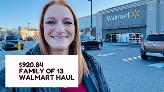 $920.84 FAMILY OF 13 WALMART HAUL