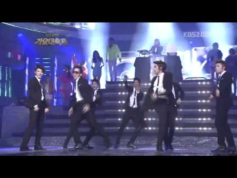 111230 Super Junior INFINITE 4minute fx Shuffle Dance on 2011 KBS Music Festival 720