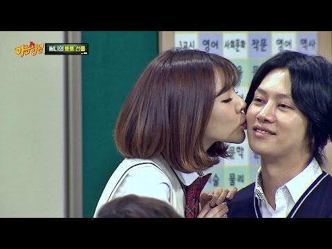 써니(Sunny), 김희철(kim hee chul)에 볼 뽀뽀 쪽~♥ 은근 잘.. 어울리는데...? 아는 형님(Knowing bros) 25회