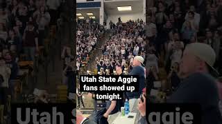 Strong Utah State Aggie fans presence tonight in Logan