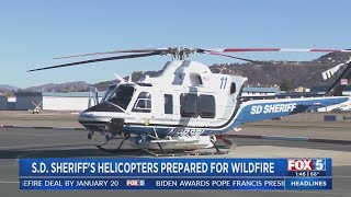 San Diego County Sheriff's helicopters prepared for wildfires