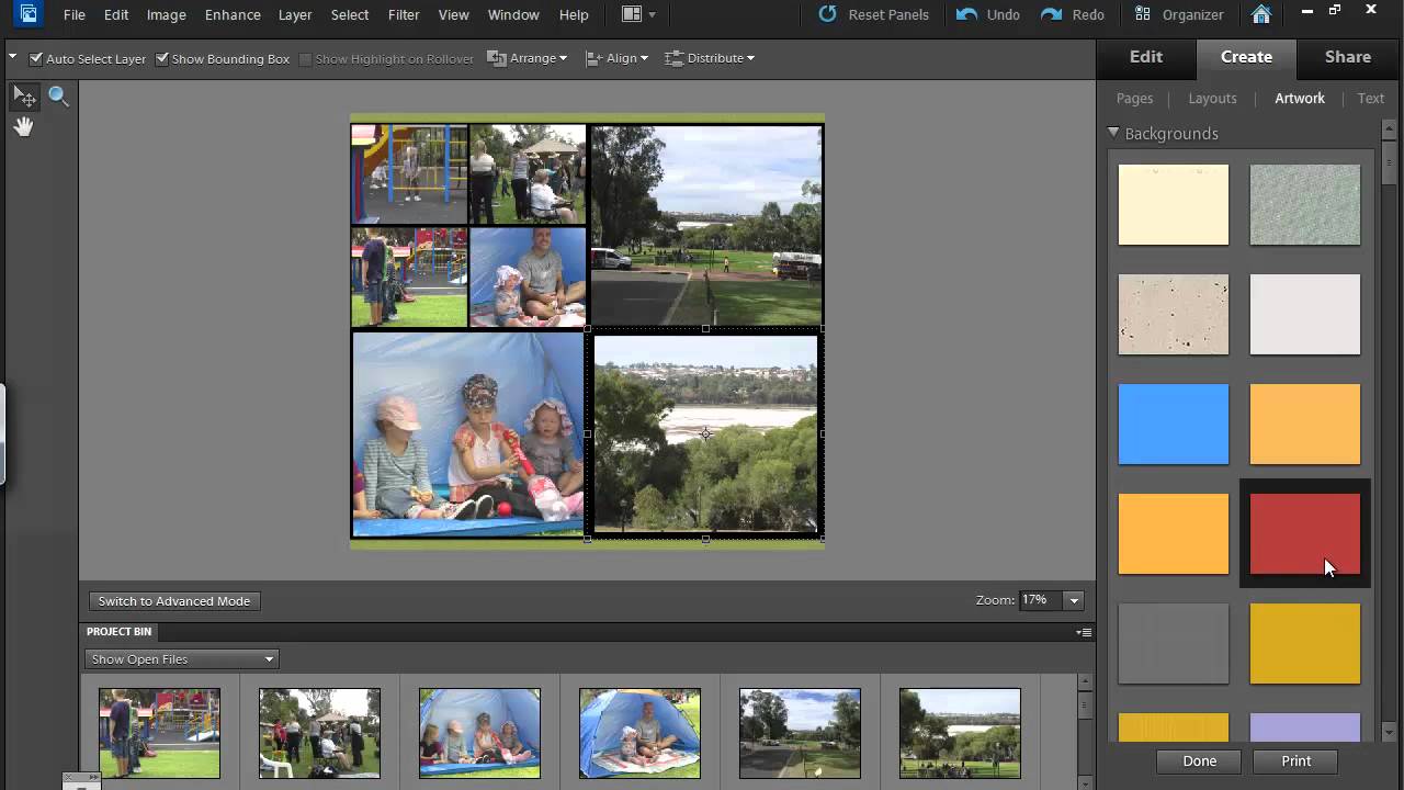 how to make a collage on photoshop elements 11