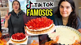 DESMINTIENDO RECETAS de TIKTOKERS FAMOSOS - TARTA DE FRUTILLAS de JULIETA BOSTAL