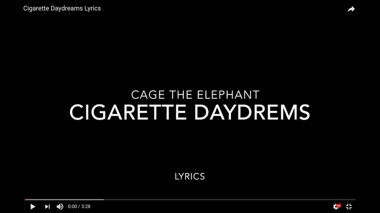 Cigarette Daydreams Lyrics YouTube