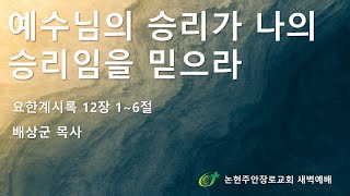 예수님의 승리가 나의 승리임을 믿으라