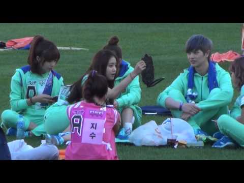 20130903 A-PINK EunJi & BoMi & NaEun & NamJoo @ Idol Sports Athletics Championships