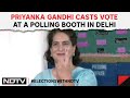 Priyanka Gandhi Voting | Congress Leader Priyanka Gandhi Casts Vote At A Polling Booth In Delhi
