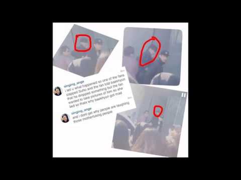 EXO- SUHO GOT SLAPPED BY A SASAENG FAN