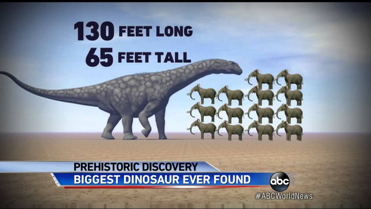 Biggest Dinosaur Ever Found Giant Titanosaurus Discovered In Argentina Youtube 