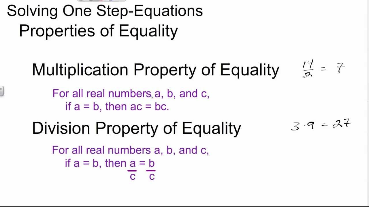 Solving One Step Equations With Multiplication And Division YouTube