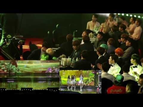 160114 SMA BTS EXO SHINee BTOB VIXX Taeyeon reaction to GFriend- Me Gustas Tu