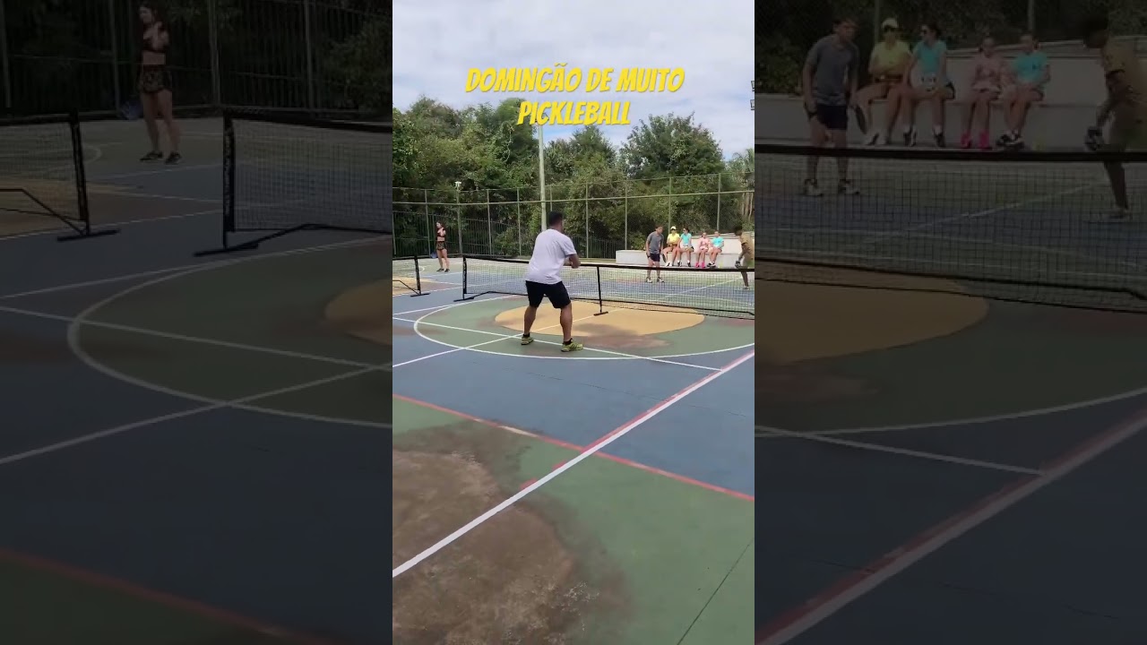 Domingo de ensinar pickleball para mais e mais pessoas!