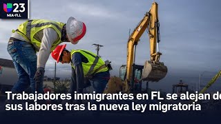 Trabajadores inmigrantes en Florida se alejan de sus labores tras la nueva ley de inmigración