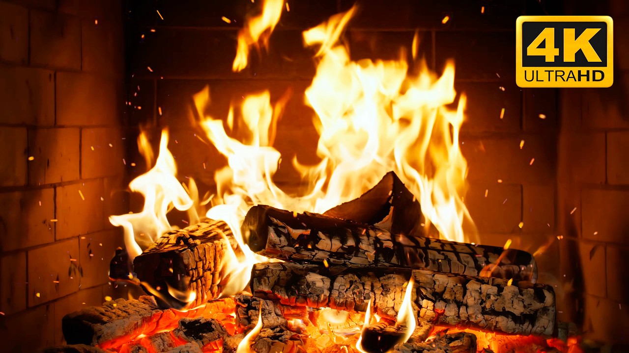 🔥 The Most Relaxing Fireplace with Peaceful Fire Sounds and Dim Room Glow for Midnight Reading