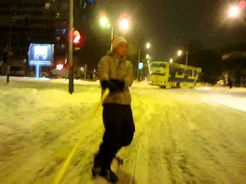 Сноубординг низ улиците на  Белград