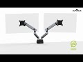 Durable Select Plus Monitor Mount Arm for 2 Screens Up to 32 Inch with Desk Clamp Attachment 509723 Durable Select Plus Monitor Mount Arm for 2 Screens Up to 32 Inch with Desk Clamp Attachment 509723