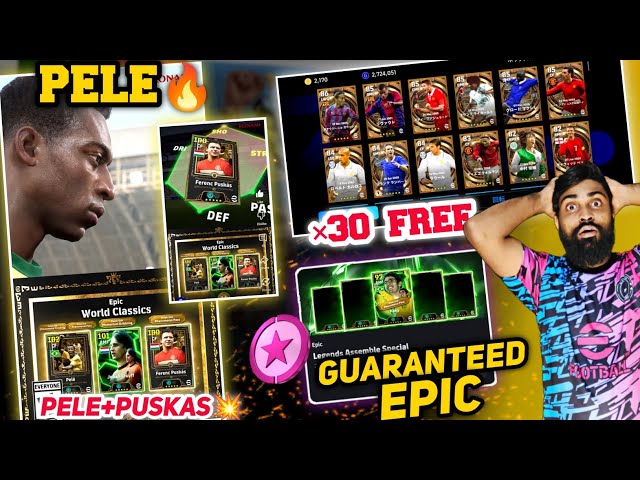 Big Time 108 Pele+Puskas Pack😱 | ×30 Free BigTime Spin & New Guaranteed Epic Pack | Free Epic Kaka
