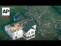 Aerial video shows storm damage near Atlanta, Georgia