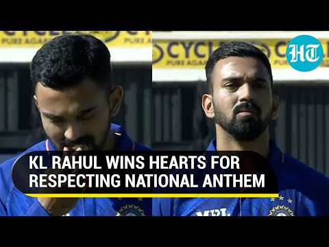 Viral: Indian skipper KL Rahul spits out chewing gum before national anthem; wins praise