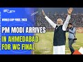 PM Modi Arrives In Ahmedabad As Cricket World Cup Final Underway