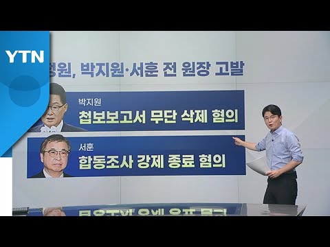[뉴스라이더] 국정원, 박지원·서훈 고발 / 홍장표, 표적감사 압박에 사퇴 / YTN