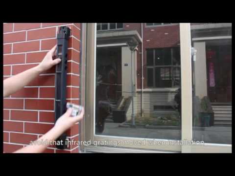 How to install solar power wireless infrared grating for window security