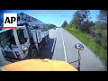 Dashcam video shows deadly Texas school bus crash