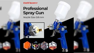 Pratinjau video produk Taffware Professional Spray Gun Nozzle HVLP Airbrush 125ml 0.8mm - H-2000A