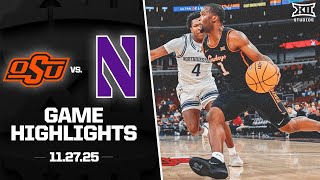 Oklahoma State vs. Northwestern Game Highlights | 2025-26 Big 12 Men's Basketball