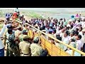 Telangana farmers protest near Pulichintala Project in AP