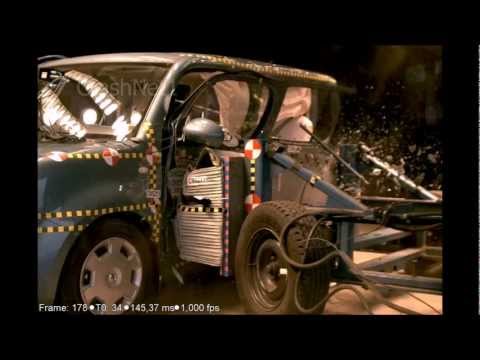 Видео краш-теста Nissan Cube с 2008 года