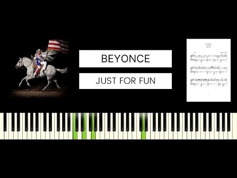 Beyoncé, Willie Jones - JUST FOR FUN (BEST PIANO TUTORIAL & COVER)