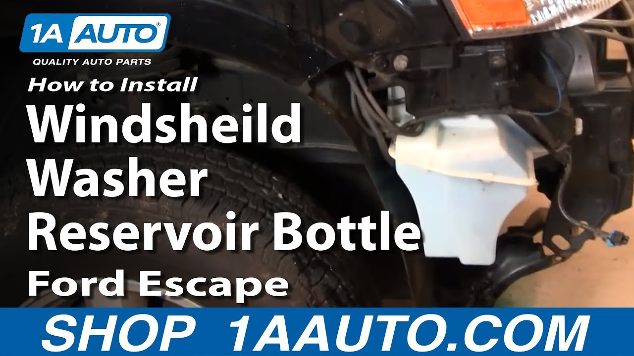 How To Install Replace Windsheild Washer Reservoir Bottle ... google 1999 ford e350 fuse box diagram 