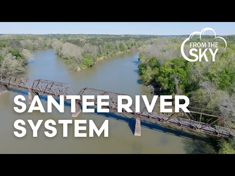 screenshot of youtube video titled Santee River System | From the Sky