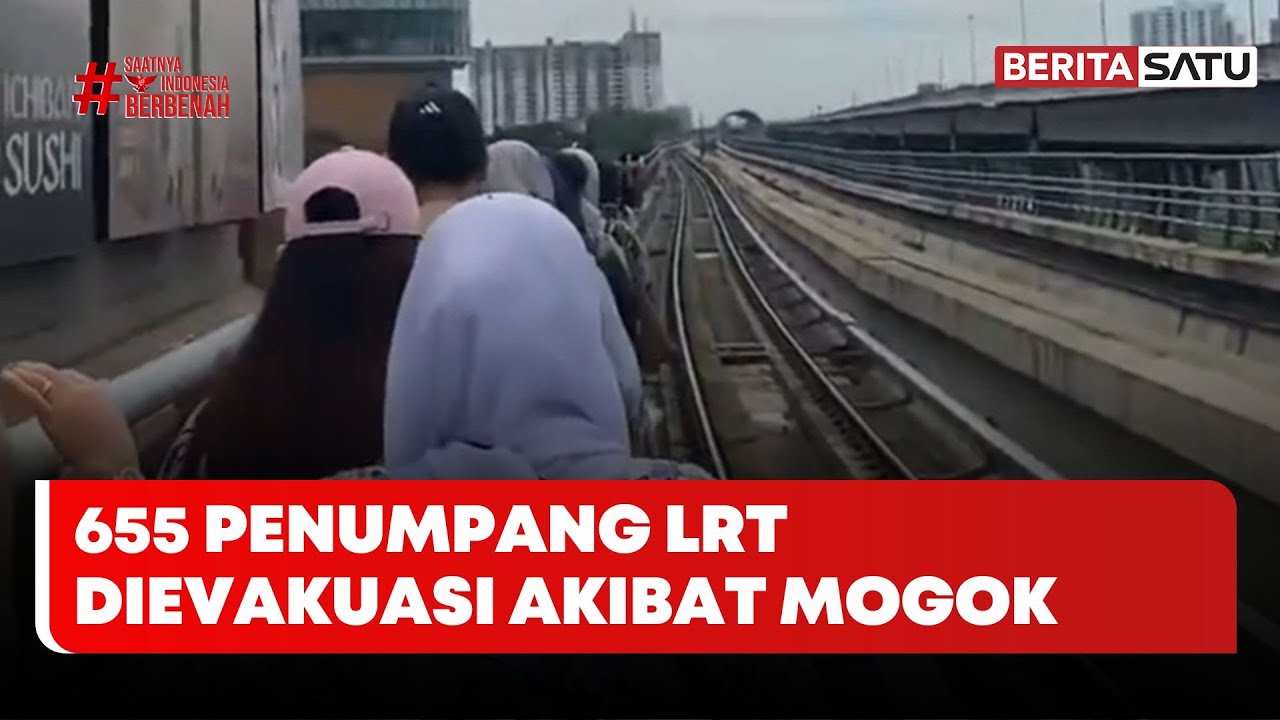 LRT Mogok di Tengah Rel, 655 Penumpang Dievakuasi Jalan Kaki #Beritasatu