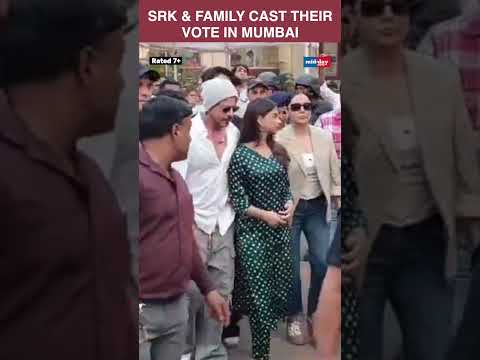 Maharashtra Elections 2024 Shah Rukh Khan reaches polling booth with family  19K views  play Short