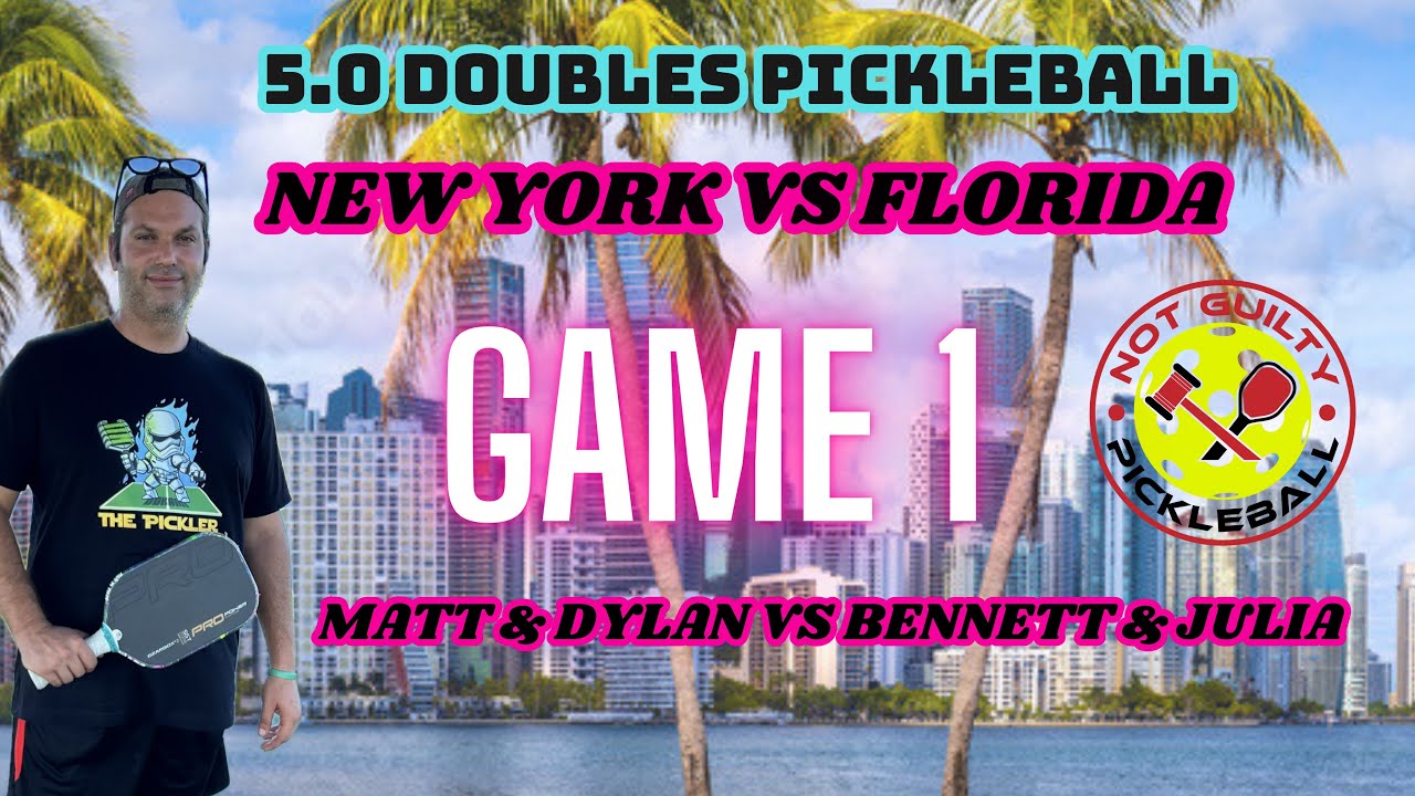 5.0 Doubles Pickleball | Matt & Dylan vs Bennett & Julia | CityPickle West Palm Beach | Game 1