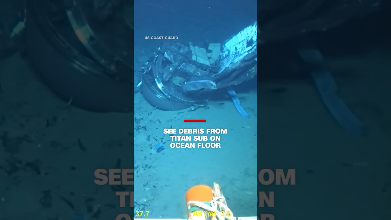 See debris from Titan submersible on ocean floor #cnn #news