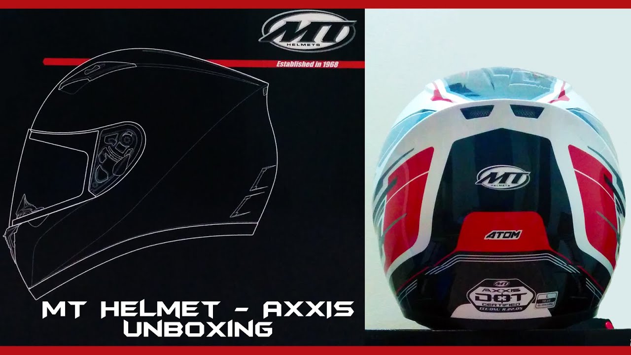 Unboxing & First Impressions of MT Axxis Atom Helmet - YouTube