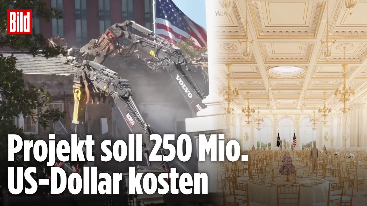 Weißes Haus: Trump reißt Ostflügel für Prunk-Ballsaal ab