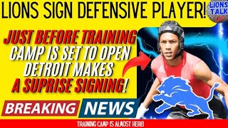 BREAKING DETROIT LIONS NEWS: THE TEAM SIGNS A DEFENSIVE PLAYER JUST BEFORE TRAINING CAMP BEGINS!