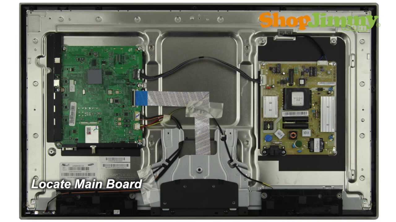 Samsung TV Repair Tutorial - Replacing Main Board in ... series speaker diagram 